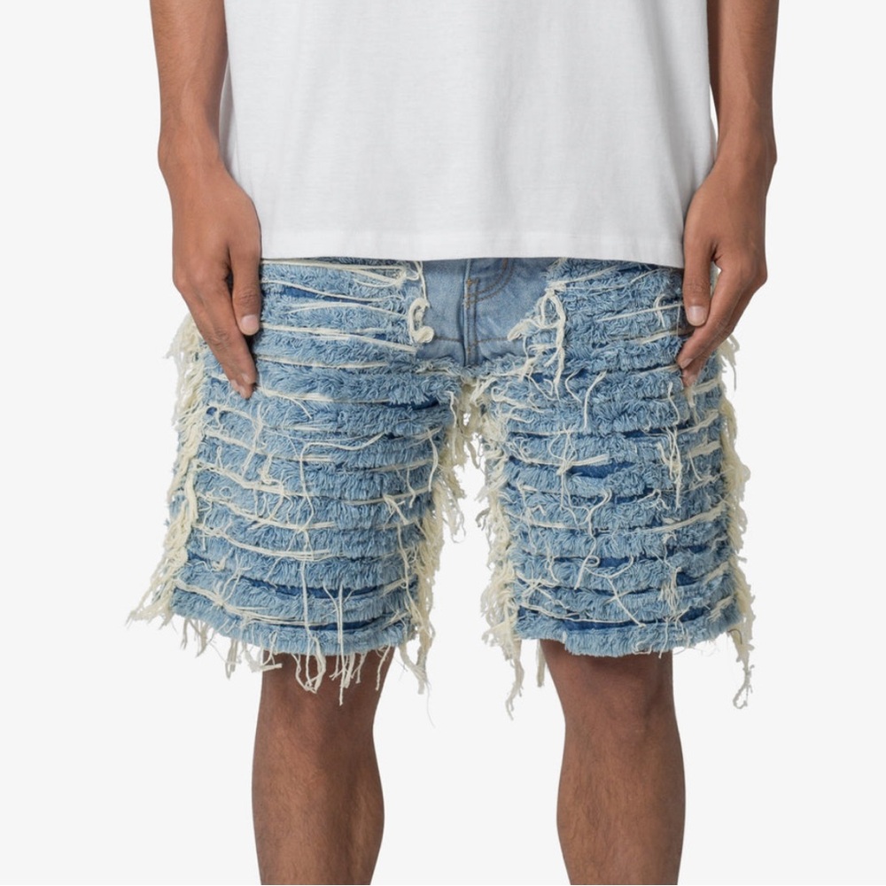 Distressed Denim Shorts